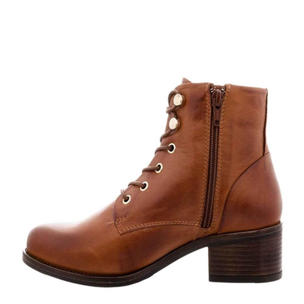 Tan lace up ankle boots on sale